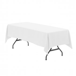 White Rectangle Tablecloth rental, event linen hire Georgetown, table cover rentals SC, wedding tablecloths Georgetown, party rentals Georgetown County, polyester tablecloth rental, banquet table linens SC, event decor Georgetown SC, rectangle table covers